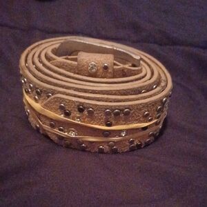 Tan Belt with Studded Accents